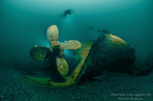 SS Empire Heritage WW2 wreck laying on 65meter depth in M... by Rene B. Andersen 